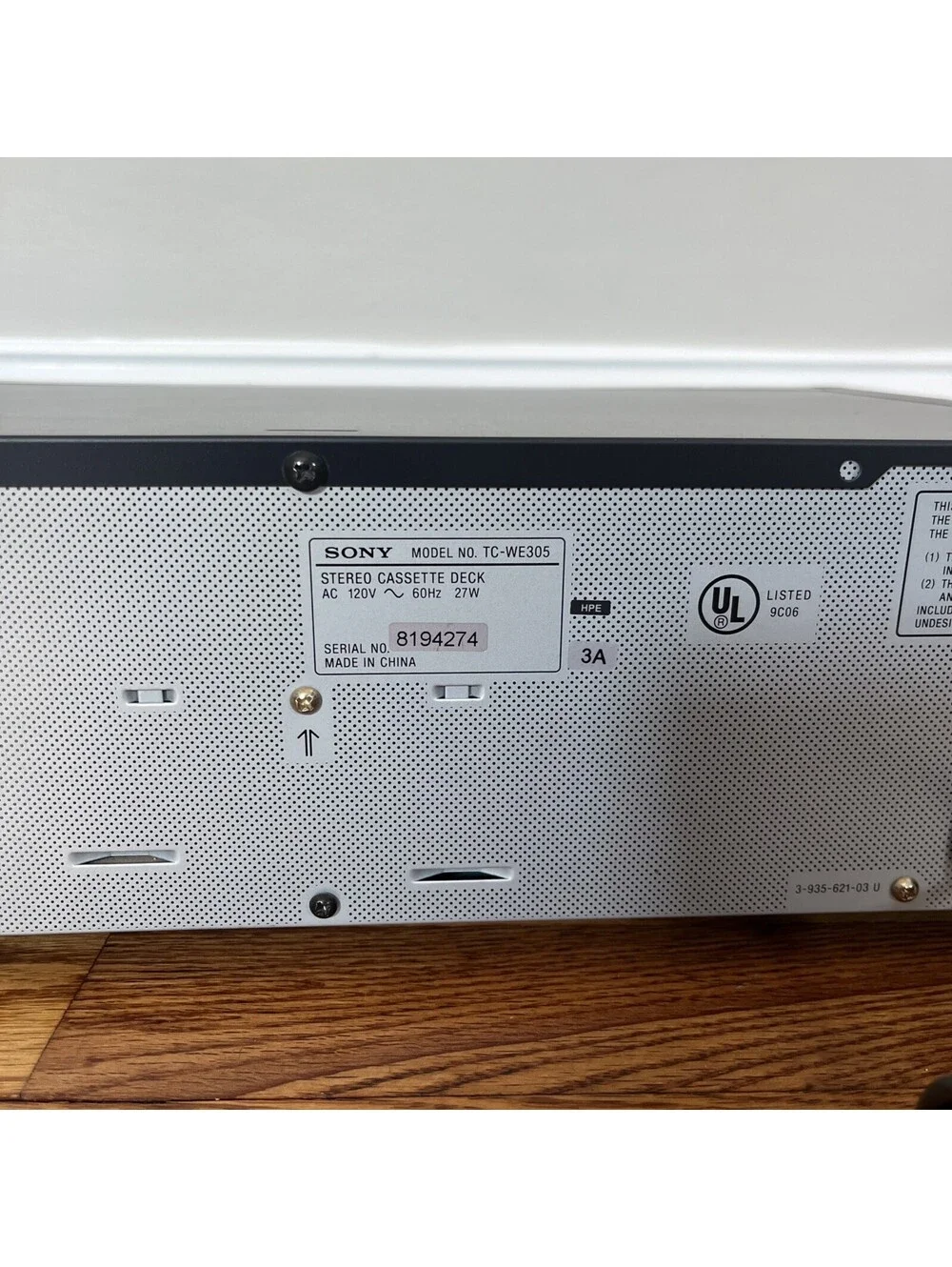 Sony TC-WE305 Dolby Dual Cassette Tape Deck Dubbing Recorder